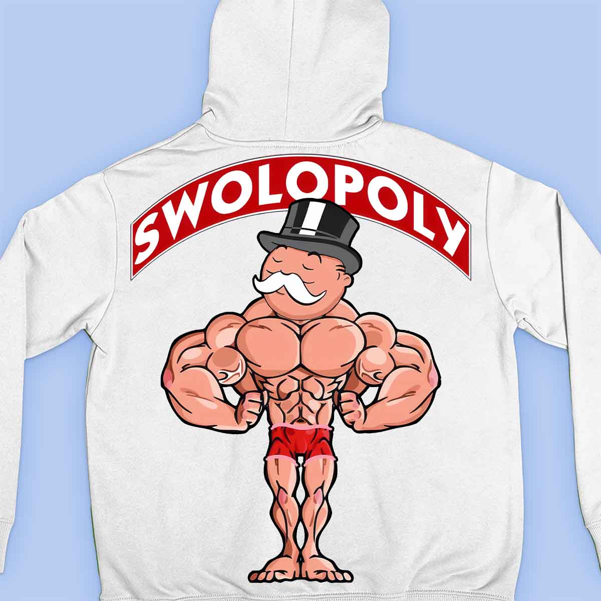 Swolopoly - Premium hoodie, unisex-rugafdruk